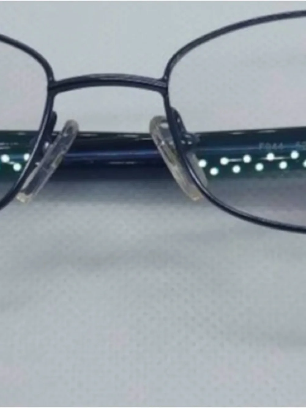 Fendi Navy Metal-Acetate Eyeglasses Frames Mod F944 DEMO LENSES
